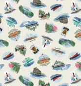 All Mid Atlantic Shop Hop Fabric Line – Landmarks – Cream