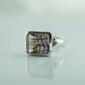 Ametrine Silver ring with amethysts