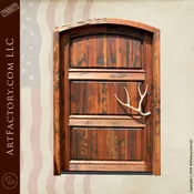3 Panel Lodge Door: Solid Wood Handmade Custom Entrance – 8385RP