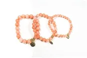Coral 3 piece Stretch Anchor Charm