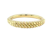 GC Originals 14K Yellow Gold Thin Diamond Cut Sweetgrass Band Size 6.75