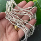 Chinese freshwater 3mm seed pearls, lot of 10 strands