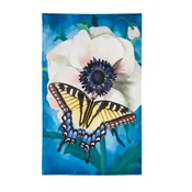ANEMONE & BUTTERFLY [SEMI-APPLIQUE HOUSE BANNER]