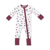 Angel Dear Bamboo Romper - Vintage Football
