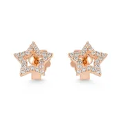 18K Gold and Diamond Round Brilliant Stud Earrings