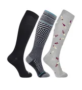 64% Rich Merino Wool Everyday Compression Socks (15-20mmHg) - Feather - 3 Pack