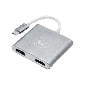 Adaptador Unno Tekno HB1103SV de puerto USB C a doble HDMI