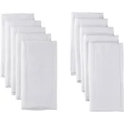 10-Pack Baby Neutral White Prefold Birdseye Diapers