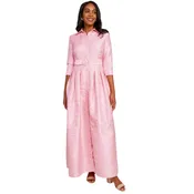 Abbey Glass Cecilia Gown Pink Textured Dupioni