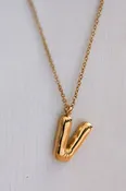 18K Non-Tarnish Stainless Steel Initial Necklace