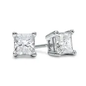 1/4 Ct TW Princess Diamond Stud Earrings