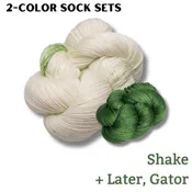 2-Color Sock Sets in DK – Shake + Later, Gator