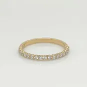 14K Classic Diamond Half-round Band