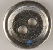 2 Hole Pewter Button, 2 hole with rim, 5/8″ 151. Hand made in the USA