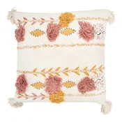 20"Sq Cotton Embroidered