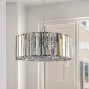 17" Modern K9 Crystal Chandelier with Adjustable Height