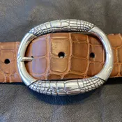 Alligator Pattern Oval 1-1/2" Buckle