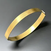 Nontraditional Sweet Almond Shape Bangle Bracelet