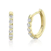 14K Yellow Gold 0.26 Carats Diamond Huggie Earrings