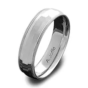 14 KARAT WHITE GOLD GENTS BAND – 2414G