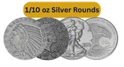 1/10 oz Silver Round – Various Mint