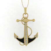 Anchor Diamonds Large Pendant