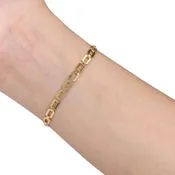 4.3mm Rectangular Bracelet Chain - 14k Gold Fill - 12" (Kaleb)