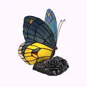 Blue Green Butterfly Tiffany Lamp