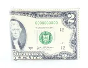 $2 Bill Vegan Leather Bifold Wallet with Matching Gift Box VL545