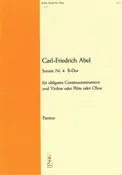 Abel, Carl-Friedrich % Sonata #4 in Bb Major - OB/PN