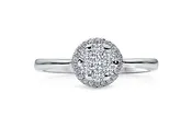 14kt White Gold .51ct Diamond Halo Cluster Engagement Ring