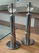 Chrome Andirons PAIR — Panache Consignment by Natalie Rae