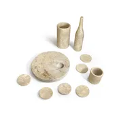 10 Pieces Luxury Natural Marble Dining Room Accessories Set