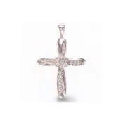 14KT 0.33CT Cross Diamond Pendant