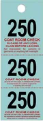 Coat Check Tickets – Blue – 500 Count