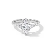 Marquise Engagement Ring with Pear Accents