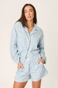 Afterparty Poplin Rosy Nights Short PJ Set