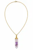 Amethyst Perfume Bottle Essential Oil Necklace