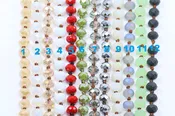 Handmade 8x6mm Double Knotted Crystal Necklace 60 inches Long Knotted Necklace