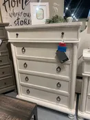 ROWLENSTOWN ANTIQUE WHITE FINISH CHEST OF DRAWERS