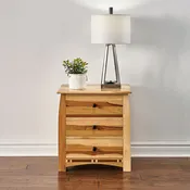 A-America Adamstown 3-Drawer Nightstand in Natural