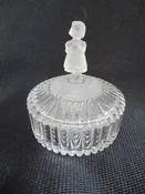 Goebel Hummel Lead Crystal Trinket Box Avon 1993 Flower Girl Frosted