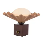 Alora Lighting Furrow 1 Light 9 inch Tall Table Lamp in Peach with Steel Shade and Matte Opal Glass TL354012PEC