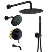 10" 4-Function Wall-Mounted Dual Shower System with Tub Filler