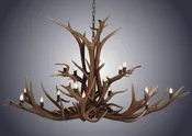 16 Light Double Tier Elk Chandelier