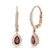 14kt Rose Gold Pink Tourmaline Earrings