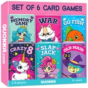 6 Fun Card Games for Kids (Pink)