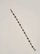 Amber Heart Muti Color Metal Bracelet