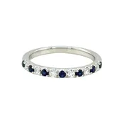Alternating Sapphire + Diamond Band | Brilliant Fine + Custom Jewelry