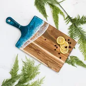 Acacia Wood Resin Art Charcuterie Board - Large